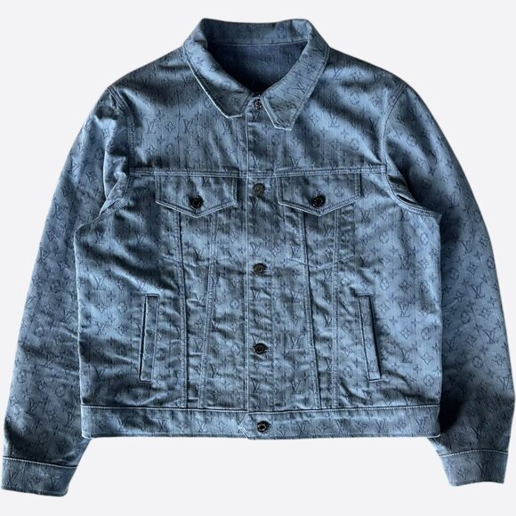 Louis Vuitton Blue Monogram Denim Jacket - Picture 1 of 6